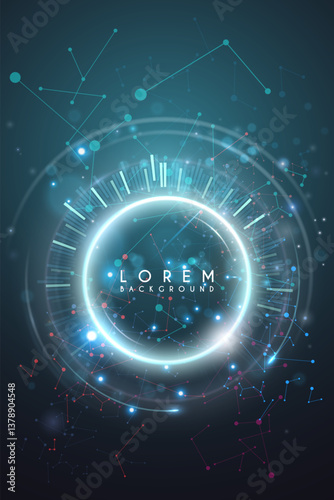 Abstract futuristic background with light effects