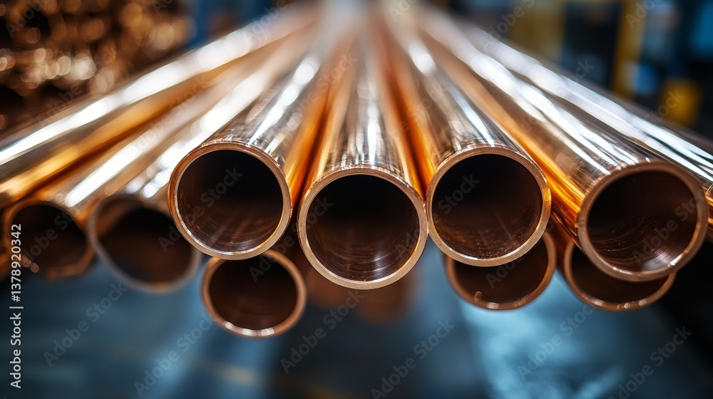 Naklejka premium Discover HighQuality Metal Pipes available in the Industrial Warehouse for various construction needs