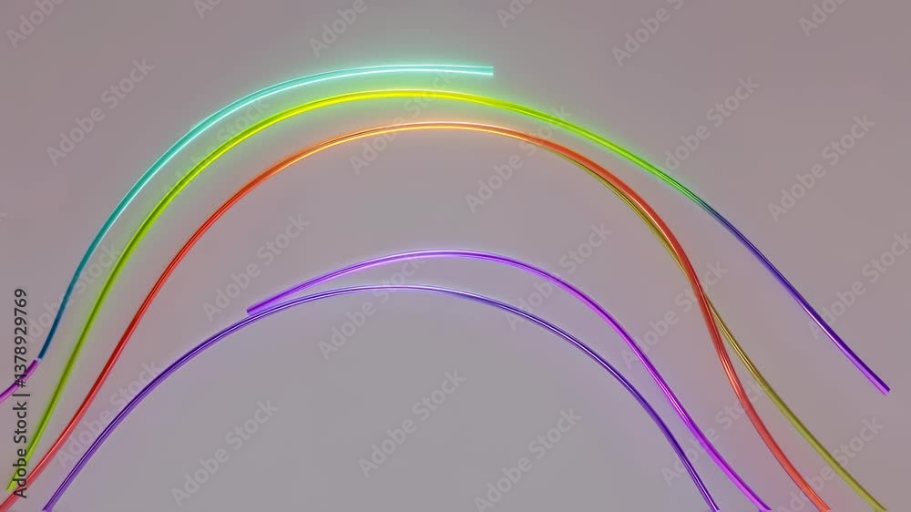 Glowing Pastel Waves in Motion