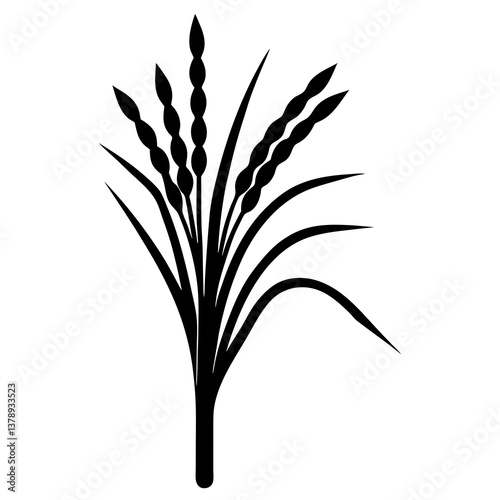 Autumn wheat field with ripe grains and green plants in a sunny landscape, showcasing a variety of crops like barley, oats, and corn, in a simple and vibrant vector illustration