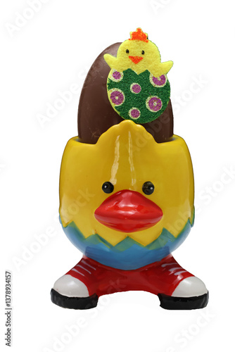 Obraz na płótnie Un canard pascal et son oeuf w salonie
