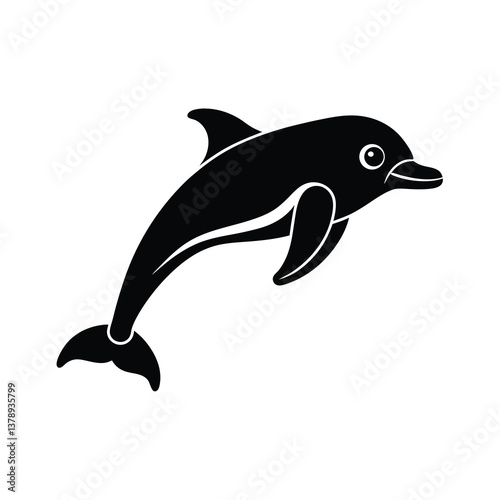 Wallpaper Mural dolphin isolated on white background Torontodigital.ca