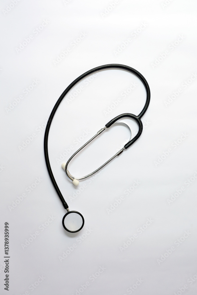 High-quality image of a modern stethoscope, showcasing its sleek design and professional-grade materials. Perfect for representing medical tools, healthcare themes, and professional environments. High-quality image of a modern stethoscope, showcasing its sleek design and professional-grade materials. Perfect for representing medical tools, healthcare themes, and professional environments.