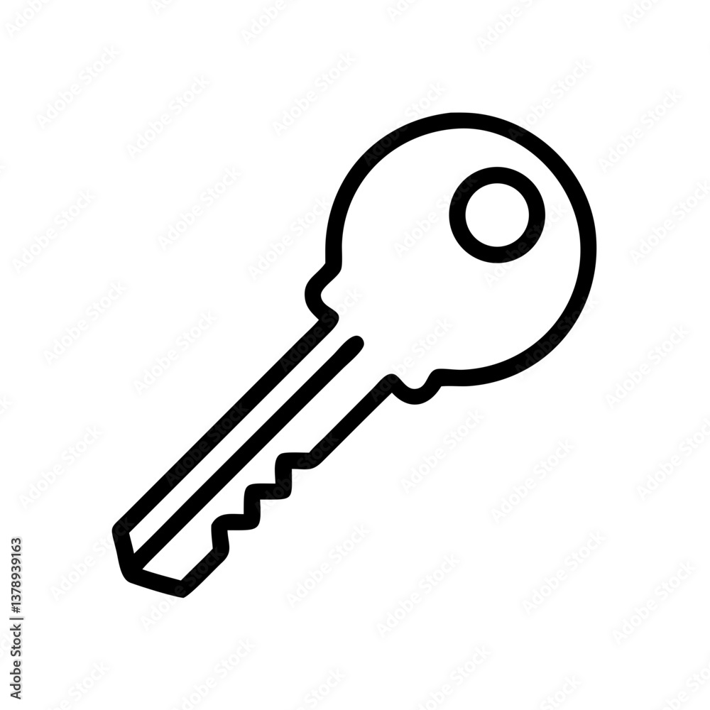 Flat Key Icon Flat Key Icon