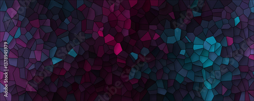 Abstract quartz glass dark mixed colored geometric hexagonal hexagon mosaic cement stone textured background. Colorful dark seamless mosaic stone granite blocks wall texture background abstract design