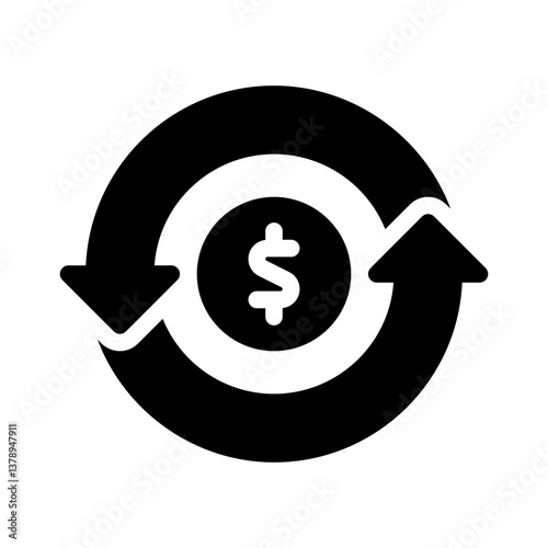 refund glyph icon