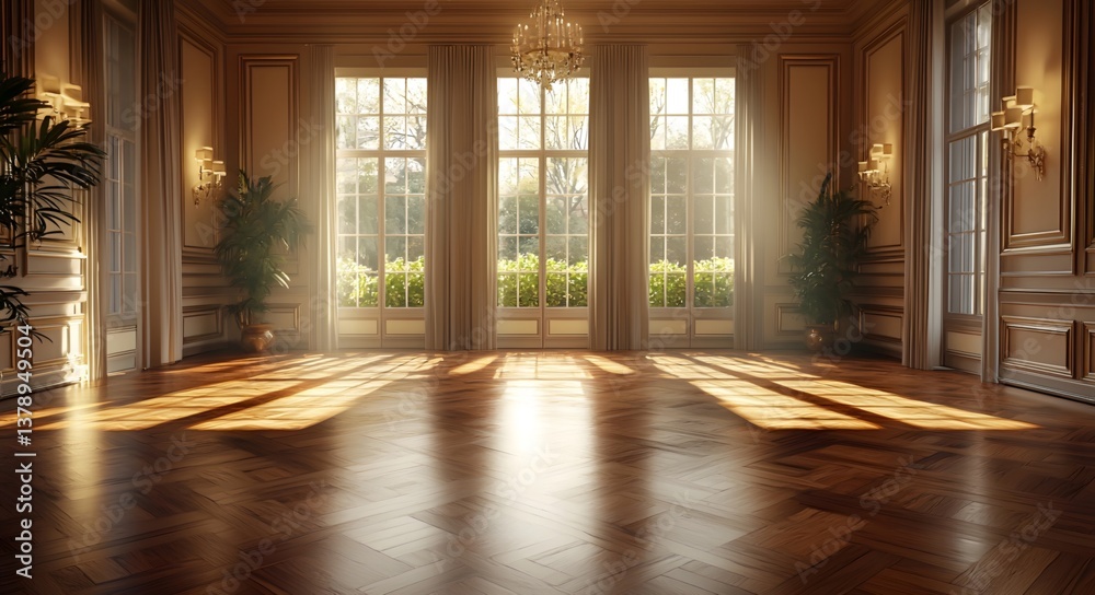 Fototapeta premium Luxurious villa interior space