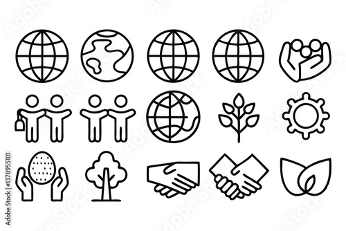 csr corporate social responsibility editable strok