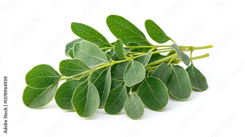 Obraz premium Abundant bunch of fresh sarsaparilla leaves displayed in a lush green arrangement symbolizing nature's bounty