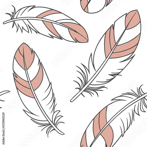 seamless background with feathers