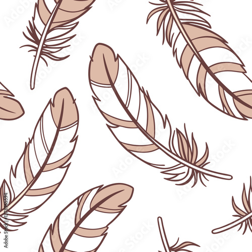 seamless pattern with feathers