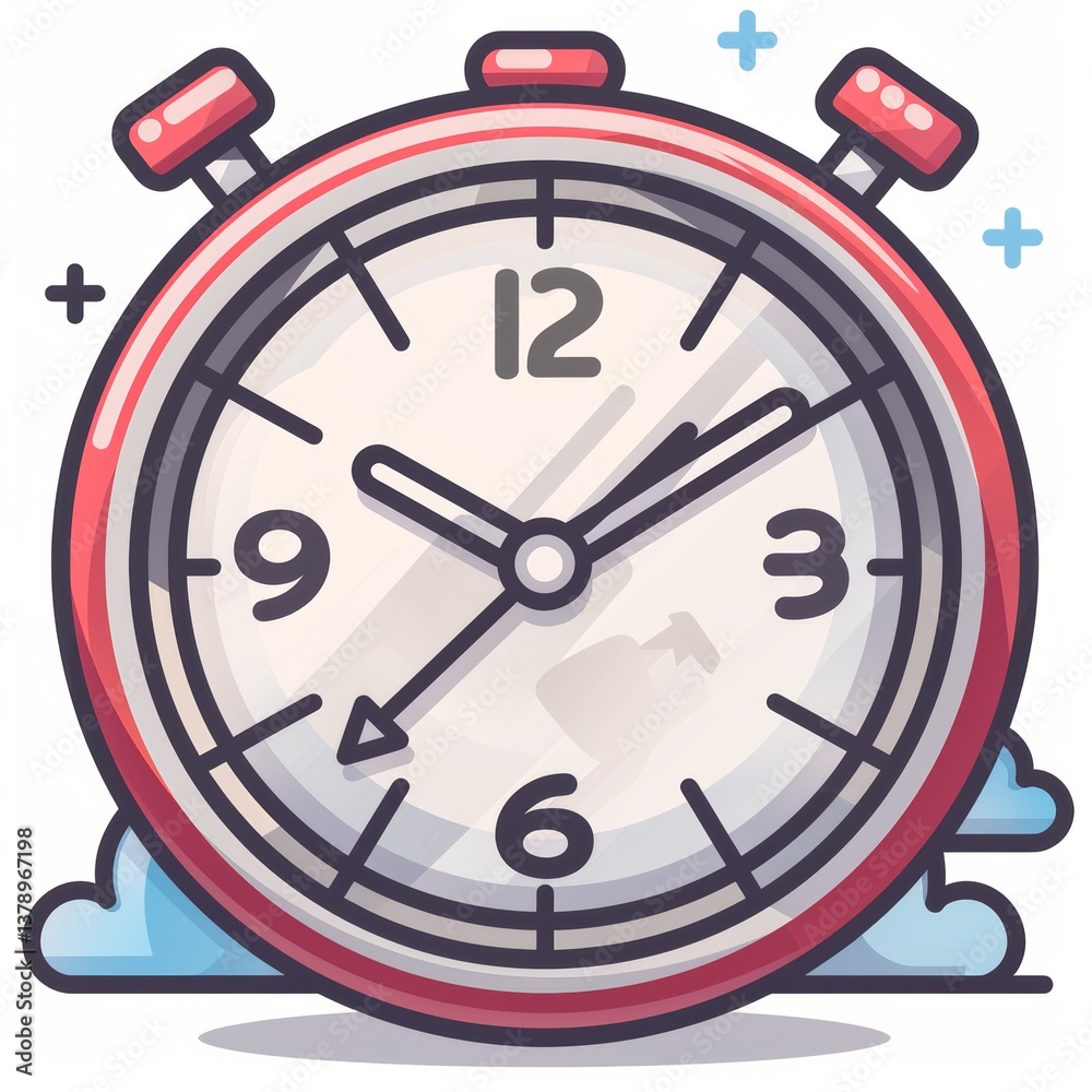 Minimalist vector icon featuring a stopwatch and delivery package in a clean modern design Minimalist vector icon featuring a stopwatch and delivery package in a clean modern design