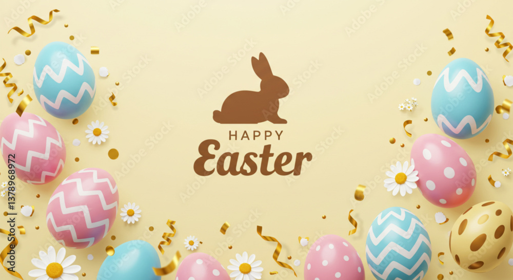 custom made wallpaper toronto digitalGreeting card with the message "Happy Easter"
