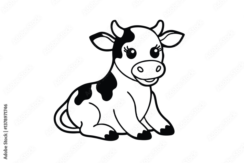 Fototapeta premium funny cow cartoon