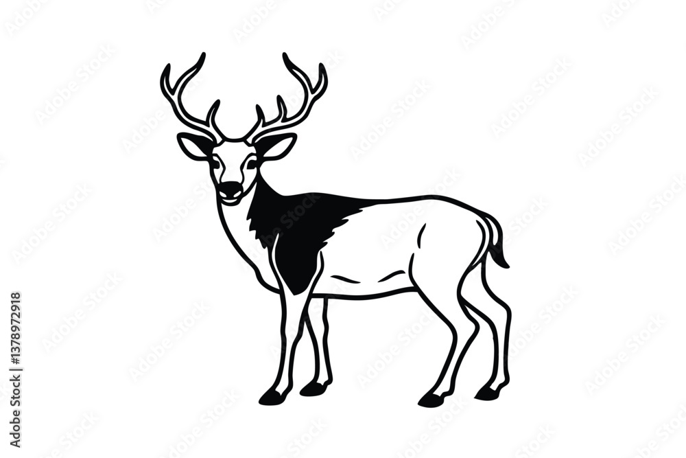 Fototapeta premium deer silhouette vector
