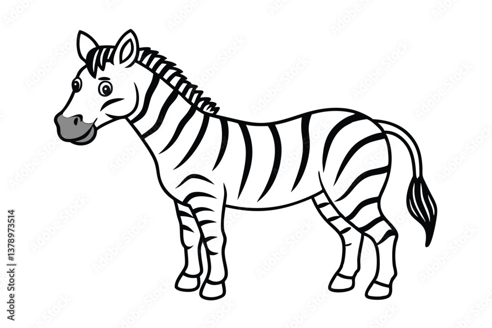 Fototapeta premium zebra vector sketch