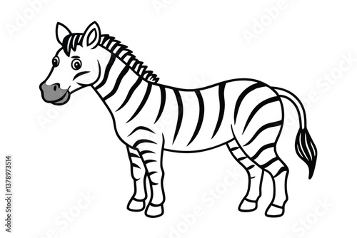 zebra vector sketch