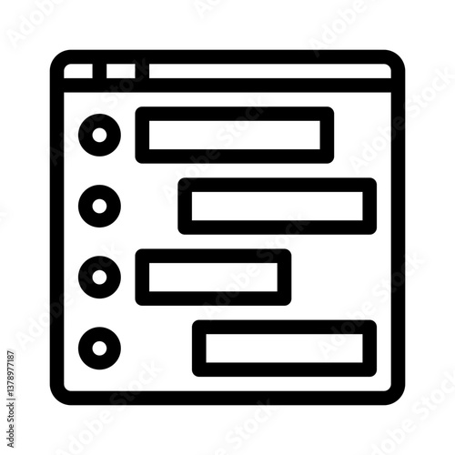 Gantt chart line icon