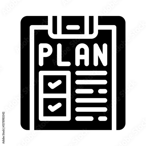 action plan glyph icon