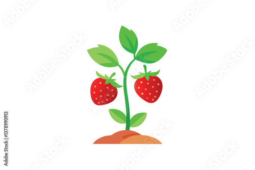 strawberry isolated on white