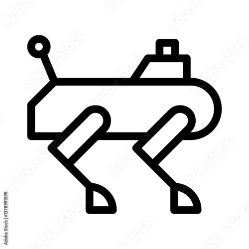 robot line icon