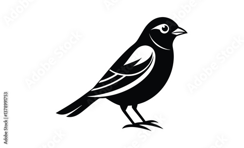 Elegant canary vector silhouette, elegant Canary Illustration Vector  