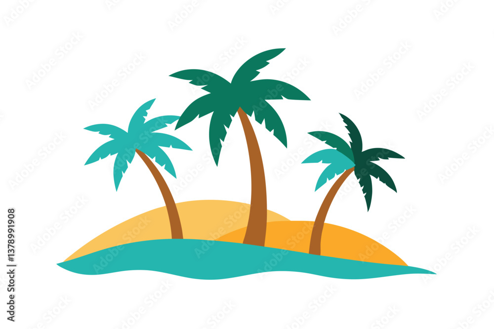 palm trees on the beach palm trees on the beach