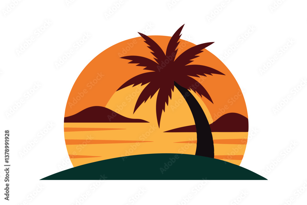 Obraz premium palm tree on the beach