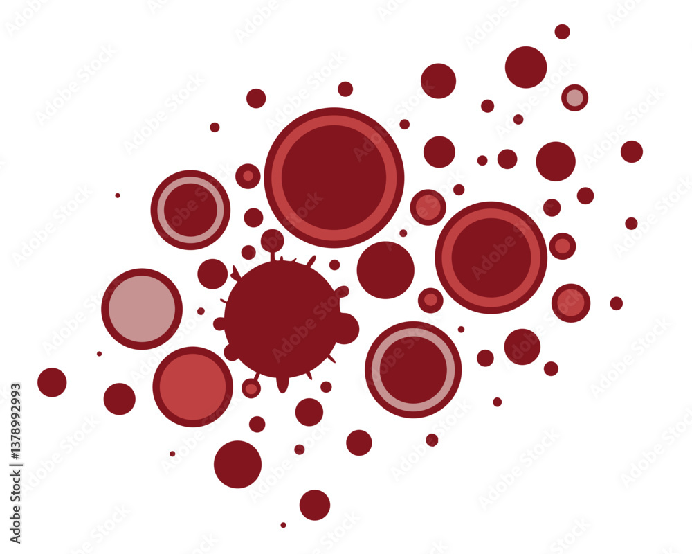 Realistic Blood Splatter Vector Illustration for Medical and Forensic Design Realistic Blood Splatter Vector Illustration for Medical and Forensic Design