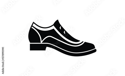 Shoe vector isolated silhouette, shoe vector silhouette art isolated on white background.