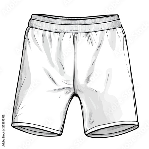 Boxer Shorts minimalist flat illustration, featuring a clean design isolated on a white background.

