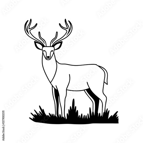 Deer in a peaceful standing pose