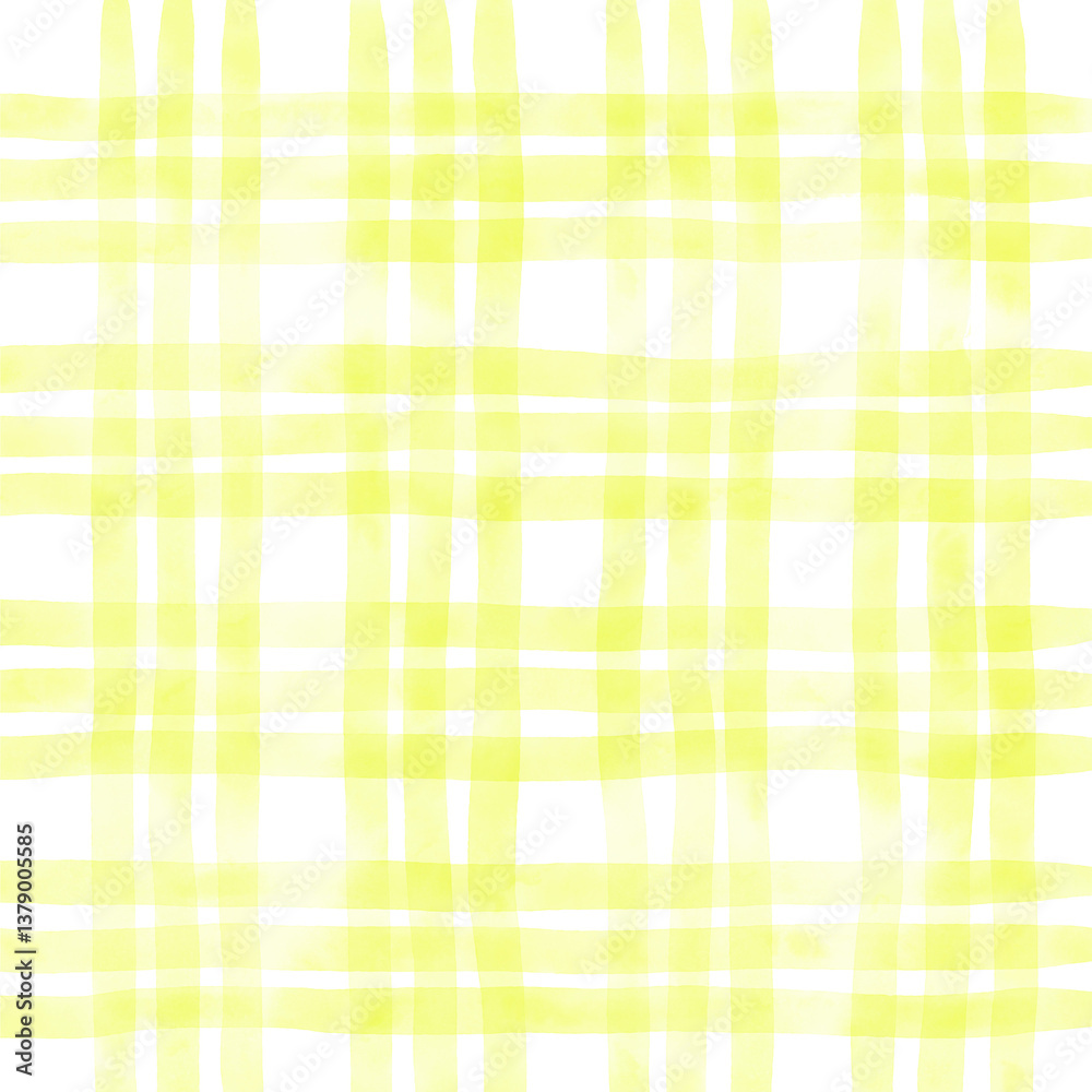 Yellow Plaid Gingham Hand Drawn Background Pattern Overlay Yellow Plaid Gingham Hand Drawn Background Pattern Overlay