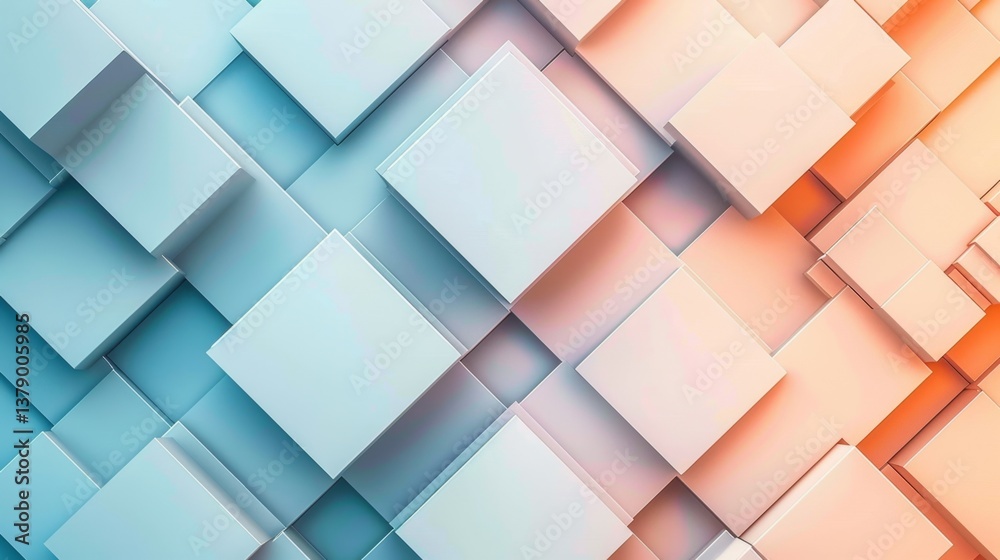 Abstract geometric background with blue and orange gradient design Abstract geometric background with blue and orange gradient design