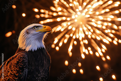 Bald Eagle Forth of July Fireworks 