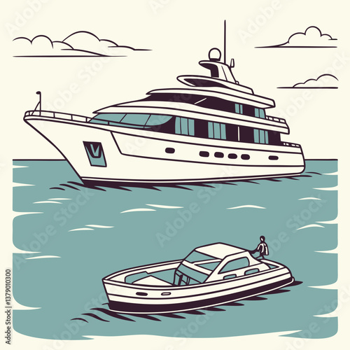 yacht in the sea