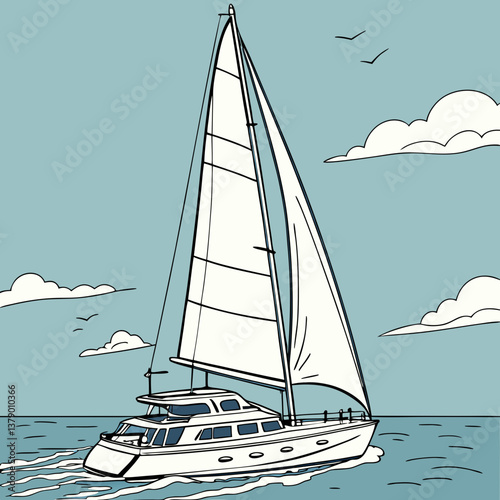 sailing boat on the sea