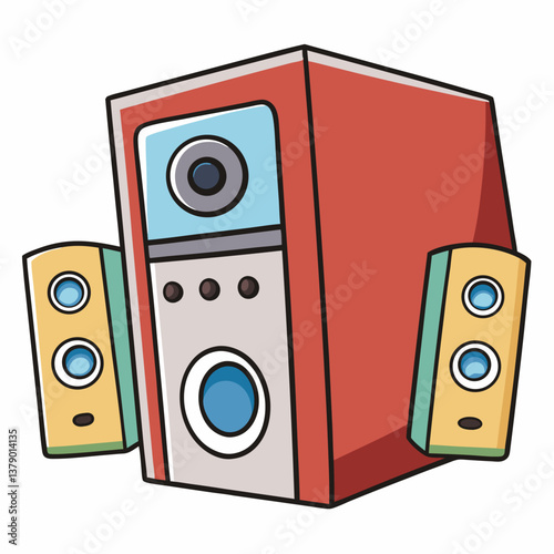 speakers isolated on white