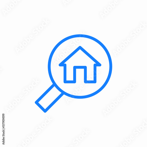 housing search icon sign vector