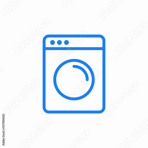 laundry machine icon sign vector