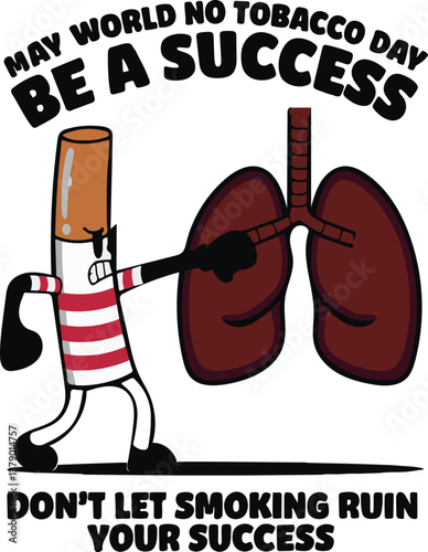 World no Tobacco Day T-Shirt Design Vector Illustration Art-5