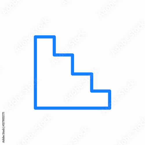 stairs climb icon sign vector