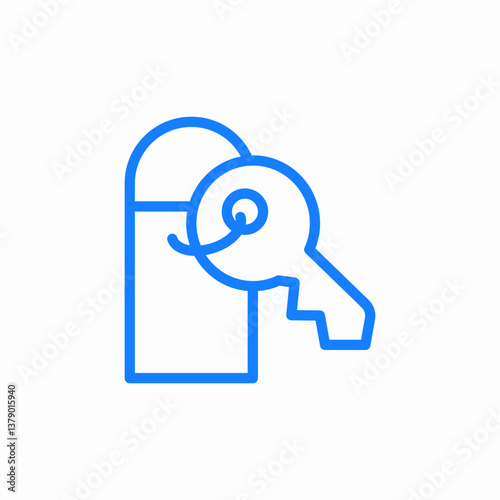 tag key icon sign vector