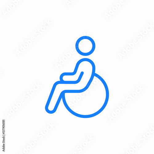 wheelchair accessibility icon sign vector