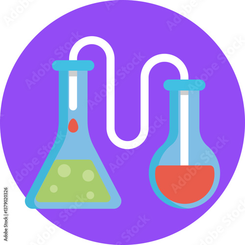 Laboratory Flasks – A set of chemistry flasks used for mixing, heating, and storing liquids in scientific experiments.