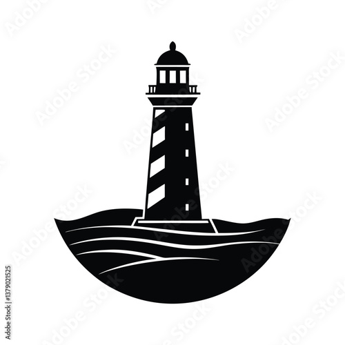 lighthouse silhouette art