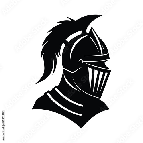 knight helmet silhouette art 