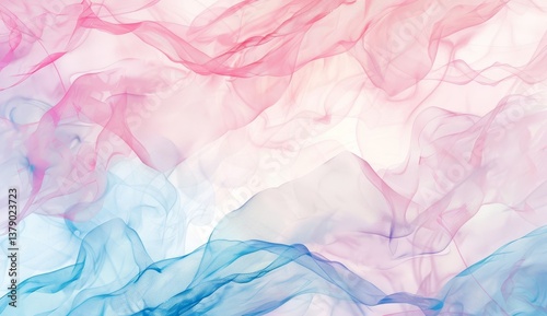 Wallpaper Mural Gentle wavy patterns of soft pastels create a calming backdrop, blending pink and blue in a serene and artistic harmony perfect for inspiration Torontodigital.ca