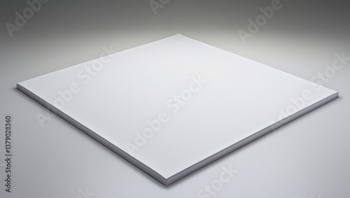 Blank Banner Mockup on White Background