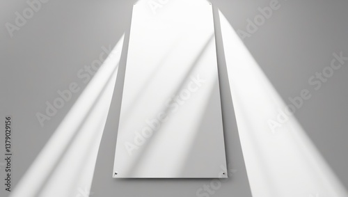 Blank Banner Mockup on White Background